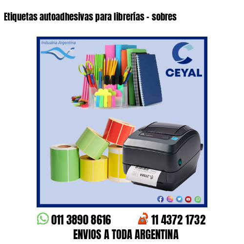 Etiquetas autoadhesivas para librerías – sobres