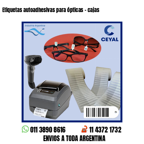 Etiquetas autoadhesivas para ópticas – cajas