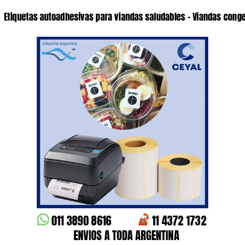 Etiquetas autoadhesivas para viandas saludables – Viandas congeladas