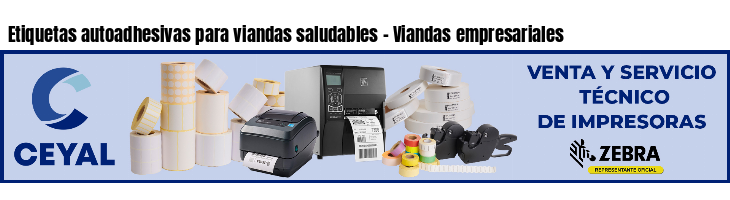Etiquetas autoadhesivas para viandas saludables - Viandas empresariales
