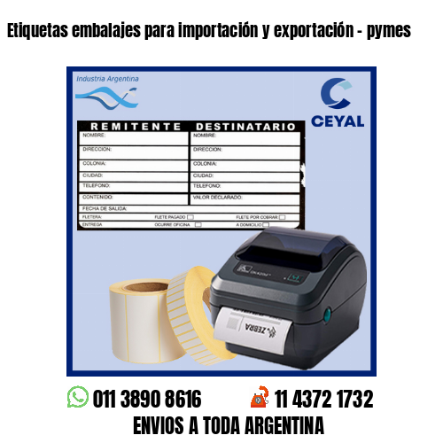 Etiquetas embalajes para importación y exportación – pymes