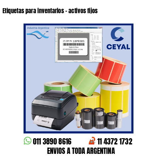 Etiquetas para inventarios – activos fijos