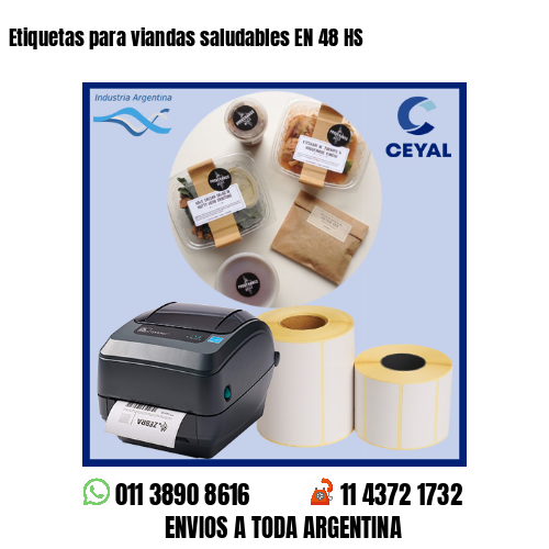 Etiquetas para viandas saludables EN 48 HS