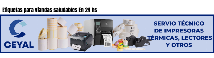 Etiquetas para viandas saludables En 24 hs