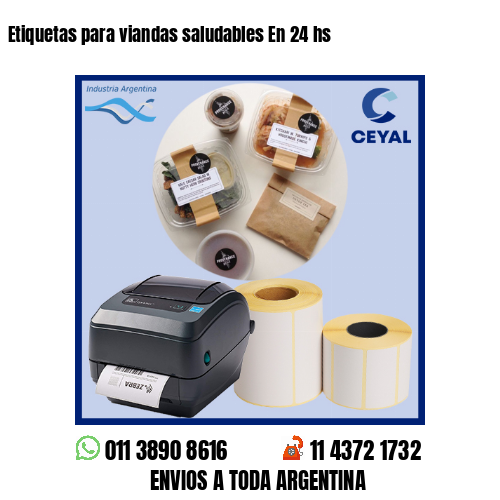 Etiquetas para viandas saludables En 24 hs