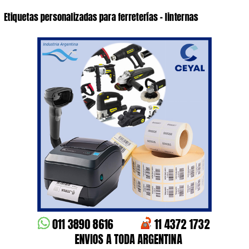 Etiquetas personalizadas para ferreterías – linternas