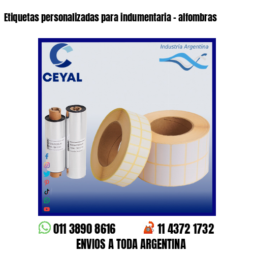 Etiquetas personalizadas para indumentaria – alfombras