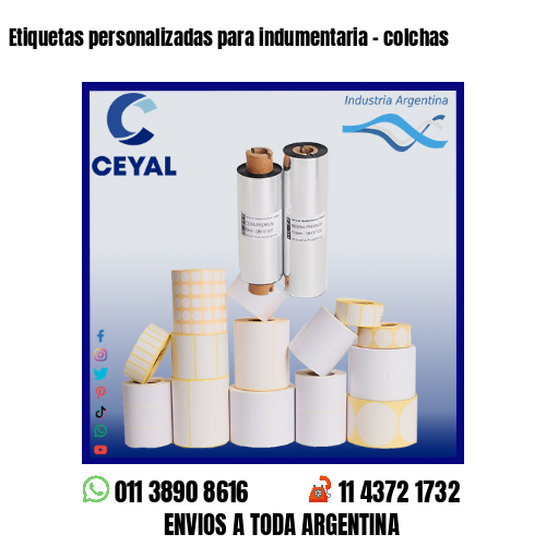 Etiquetas personalizadas para indumentaria – colchas