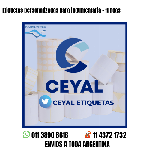 Etiquetas personalizadas para indumentaria - fundas