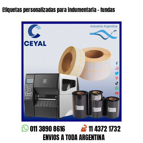 Etiquetas personalizadas para indumentaria – fundas