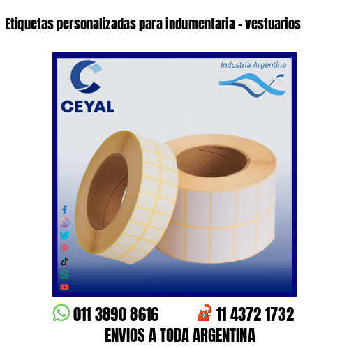 Etiquetas personalizadas para indumentaria – vestuarios