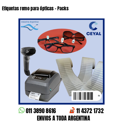 Etiquetas remo para ópticas – Packs