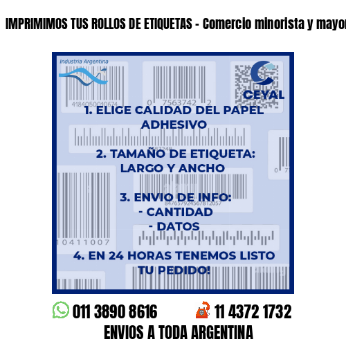 IMPRIMIMOS TUS ROLLOS DE ETIQUETAS – Comercio minorista y mayorista