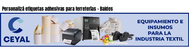 Personalizá etiquetas adhesivas para ferreterías - Baldes
