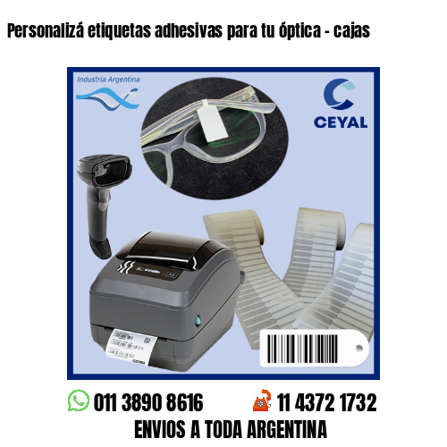 Personalizá etiquetas adhesivas para tu óptica – cajas