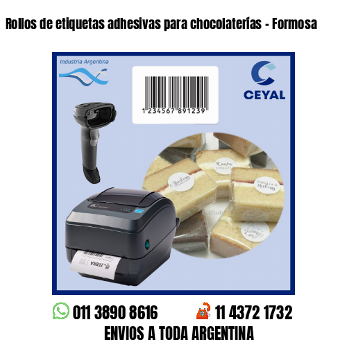 Rollos de etiquetas adhesivas para chocolaterías – Formosa