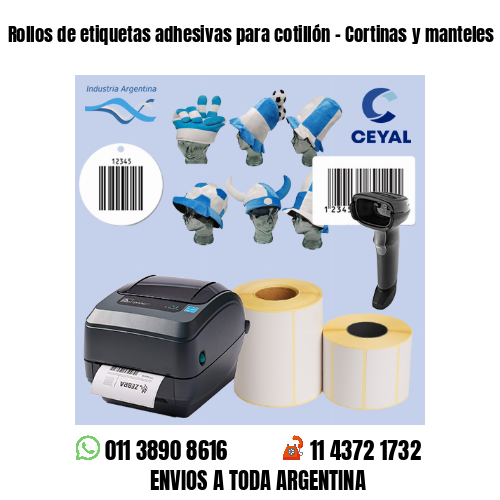 Rollos de etiquetas adhesivas para cotillón – Cortinas y manteles