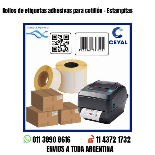 Rollos de etiquetas adhesivas para cotillón – Estampitas