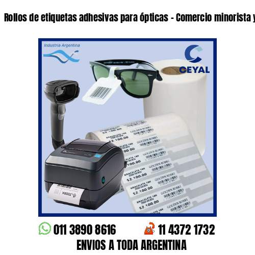 Rollos de etiquetas adhesivas para ópticas – Comercio minorista y mayorista