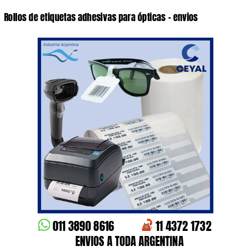 Rollos de etiquetas adhesivas para ópticas – envios