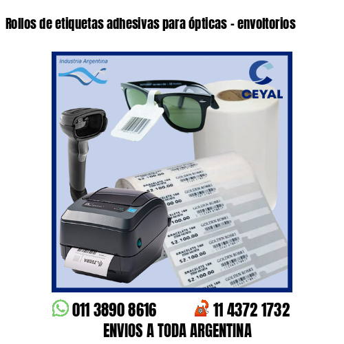 Rollos de etiquetas adhesivas para ópticas – envoltorios