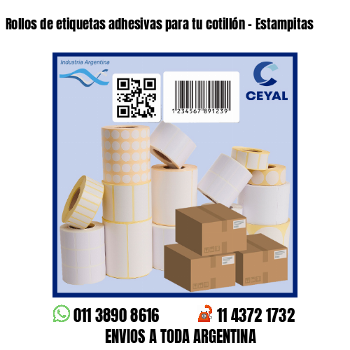 Rollos de etiquetas adhesivas para tu cotillón – Estampitas