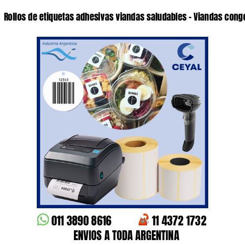 Rollos de etiquetas adhesivas viandas saludables – Viandas congeladas