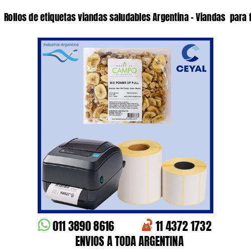 Rollos de etiquetas viandas saludables Argentina – Viandas  para freezer