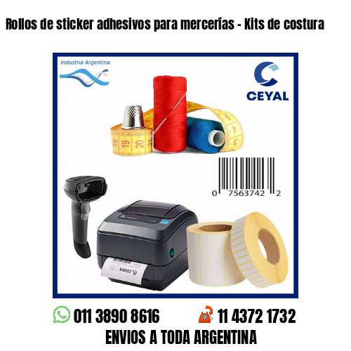 Rollos de sticker adhesivos para mercerías – Kits de costura
