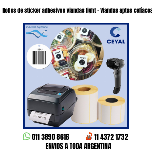 Rollos de sticker adhesivos viandas light – Viandas aptas celíacos