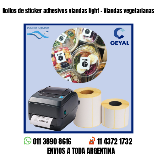 Rollos de sticker adhesivos viandas light – Viandas vegetarianas