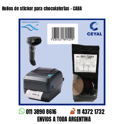 Rollos de sticker para chocolaterías – CABA