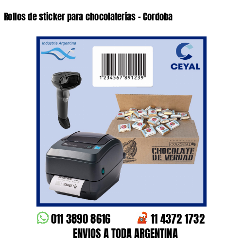Rollos de sticker para chocolaterías – Cordoba