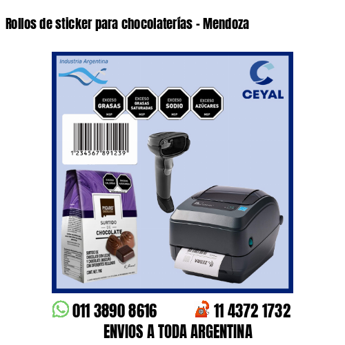 Rollos de sticker para chocolaterías – Mendoza