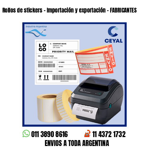 Rollos de stickers – Importación y exportación – FABRICANTES