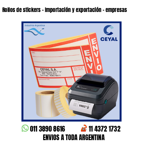 Rollos de stickers – Importación y exportación – empresas