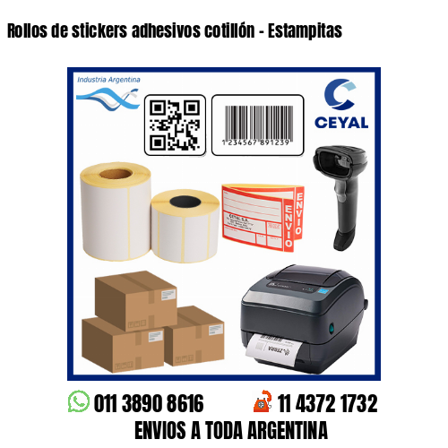 Rollos de stickers adhesivos cotillón – Estampitas