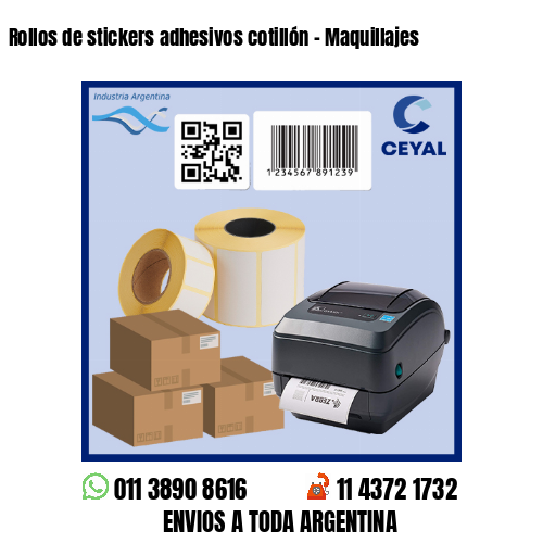 Rollos de stickers adhesivos cotillón – Maquillajes