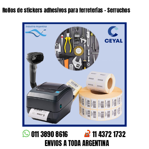Rollos de stickers adhesivos para ferreterías – Serruchos