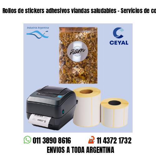 Rollos de stickers adhesivos viandas saludables – Servicios de comida light