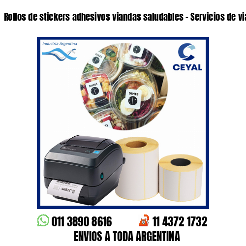 Rollos de stickers adhesivos viandas saludables – Servicios de viandas