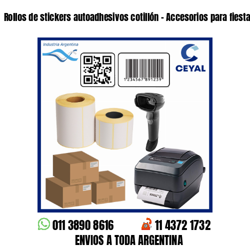 Rollos de stickers autoadhesivos cotillón – Accesorios para fiestas temáticas