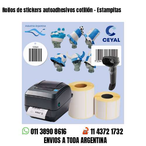 Rollos de stickers autoadhesivos cotillón – Estampitas