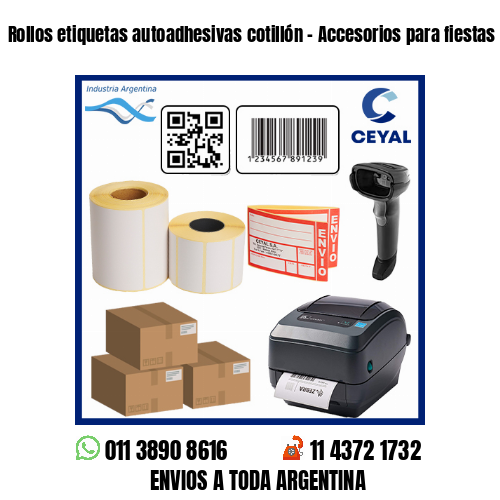 Rollos etiquetas autoadhesivas cotillón – Accesorios para fiestas temáticas