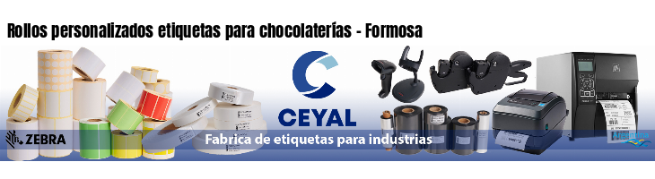 Rollos personalizados etiquetas para chocolaterías - Formosa
