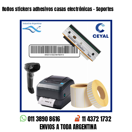 Rollos stickers adhesivos casas electrónicas – Soportes