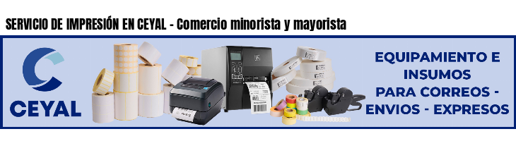 SERVICIO DE IMPRESIÓN EN CEYAL - Comercio minorista y mayorista