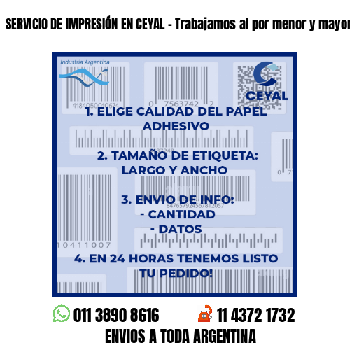 SERVICIO DE IMPRESIÓN EN CEYAL – Trabajamos al por menor y mayor