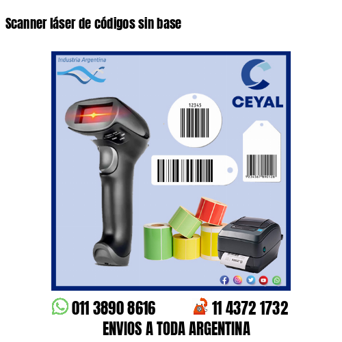 Scanner láser de códigos sin base