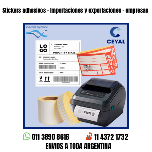 Stickers adhesivos – Importaciones y exportaciones – empresas